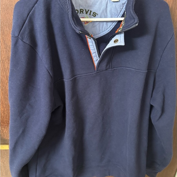 Orvis Men’s Quarter-Zip Sweatshirt – XL – Navy Blue - Picture 1 of 4